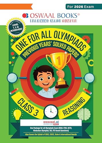Oswaal One For All Olympiads Class 3 Logical Reasoning Prep-Guide...