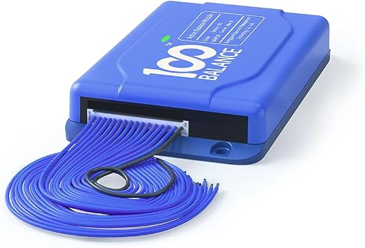 100Balance Hardware 1A Active Balancer 15S Equalizer for Lifepo4 or Li-ion Lithium Battery Group BMS Energy Transfer Board with Blue ABS Case