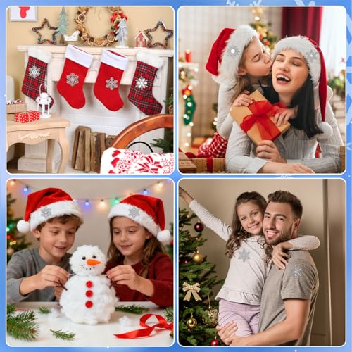 Image of 12Pcs Winter Snowflake Pins Brooch Christmas Jewelry Gift for Women
