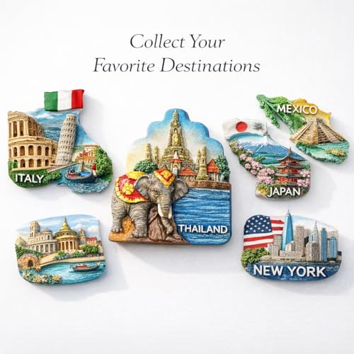 Imán decorativo souvenir de Tailandia para refrigerador miniatura 7