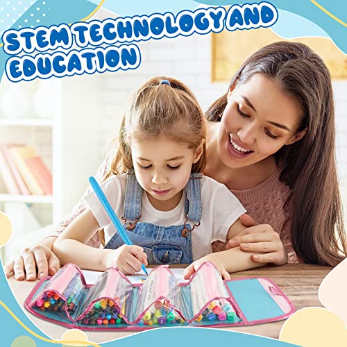 Bplustree Fruit Scented Washable Markers Set With Unicorn Pencil Case, 55 Pcs Coloring Markers Kit Art Supplies For Kids, Unicorn Gifts For Girls 4 5 6 7 8 9 10 Years Old (Blue) #TOP5