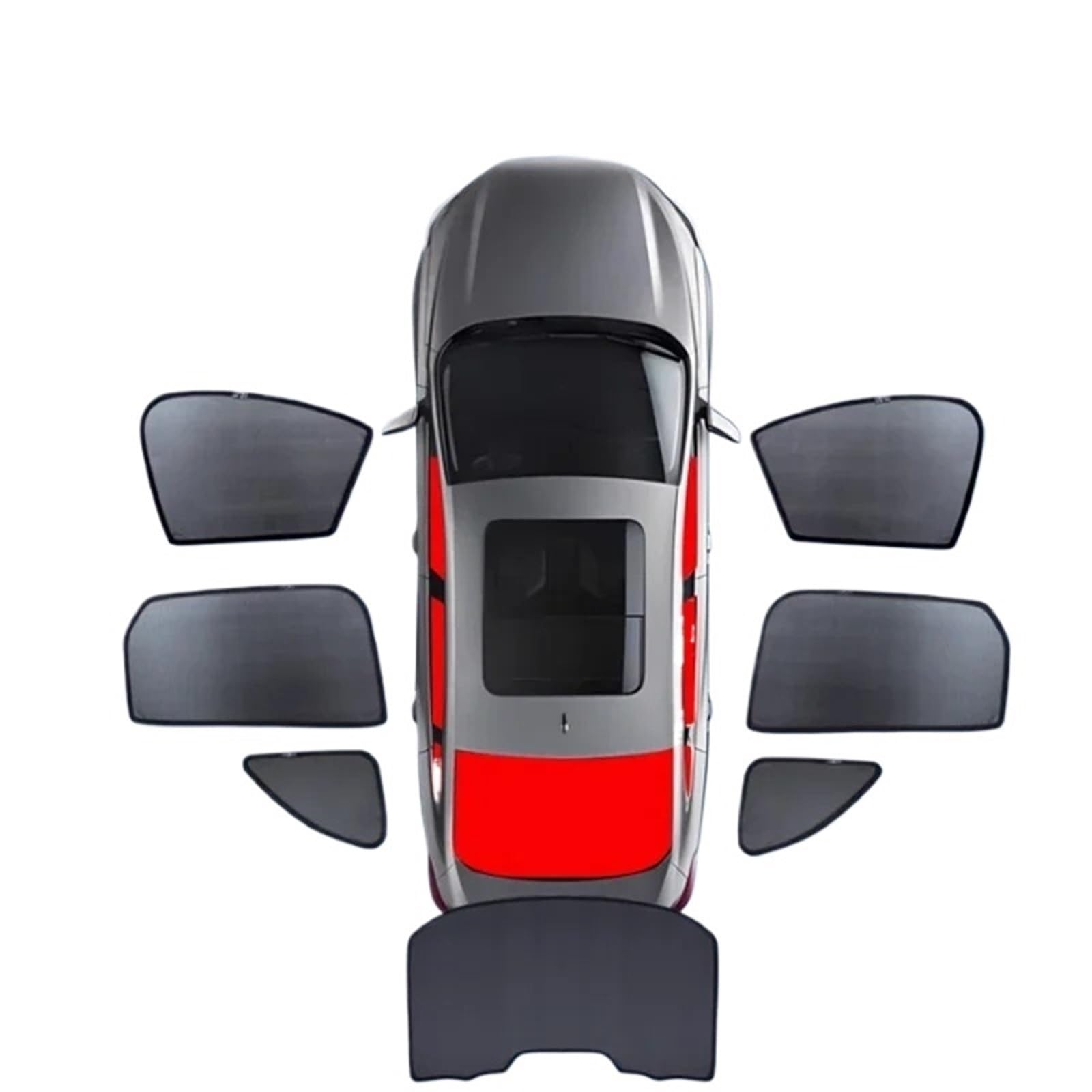 Parasole de Auto per Skoda per Karoq NU7 2018-2025 | Tende sole Isolamento termico magnetico Tende da finestra rete Visiera.(7 piece Sunshades)