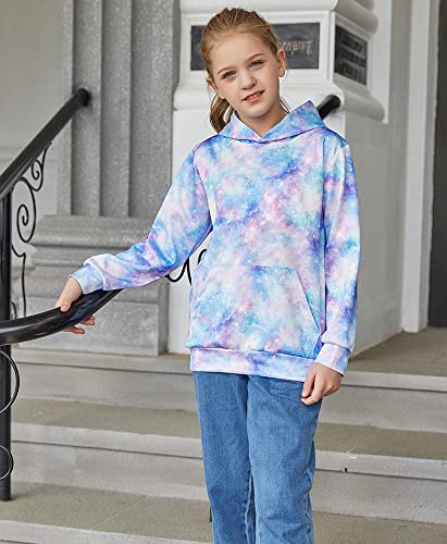 Image of uideazone Girls Pullover Hoodies 3D Graphic Printed Hooded Sweatshirt with Pocket 4-14 Years