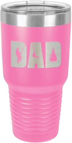 Miniatura 14 de Dad KNOCKOUT FISHING - Vaso de 30 onzas con popote y tapa superior deslizante Taza de viaje de acero inoxidable Comparar con Yeti Rambler