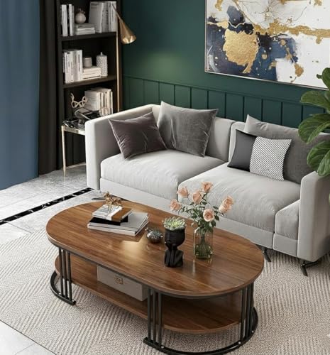 Image of Coffee Table Centre Table (Brown Black)