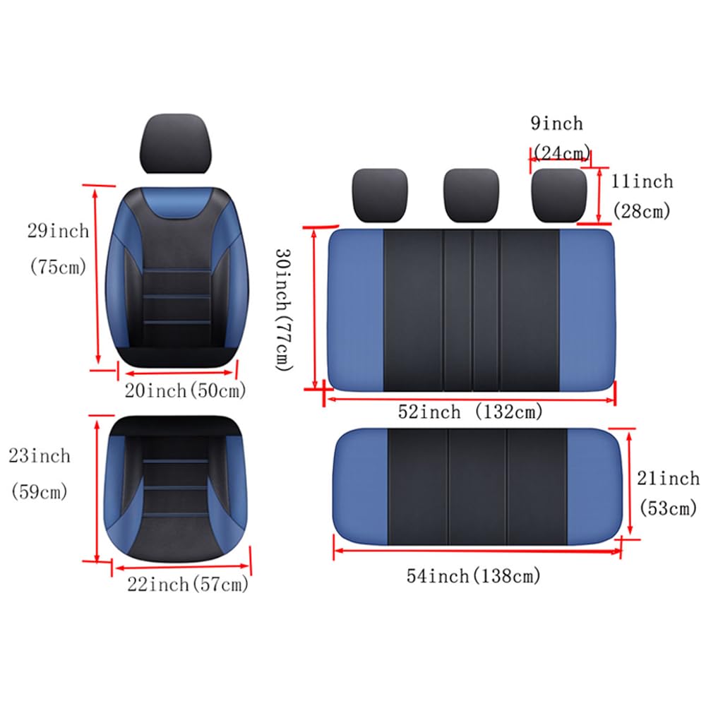 Funda de asiento de piel sintética de 5 plazas para Nissan Almera, Juke, Leaf, Micra Navara Pulsar Qashqai Qashqai Qashqai 2 X-Trail