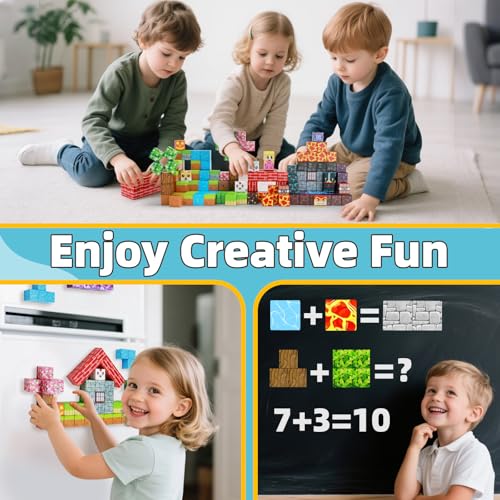 EchoPlan 150PCS Magnetic Blocks, Magnetic Building Blocks for Boys Girls - image 7