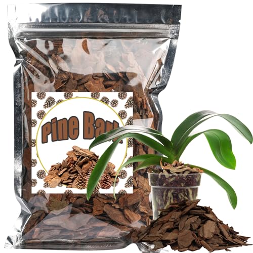 Doter Corteza de pino de 10 cuartos para mezcla de macetas de orquídeas, mantillo orgánico de corteza de árbol para plantas en maceta, drenaje mejorado, flujo de aire y ventilación de raíces, ideal