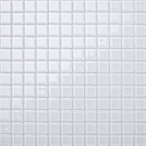 1m² Superwhite Glass Mosaic Tile Sheets Bathroom Bath Splashbacks Borders Feature (MT0079)
