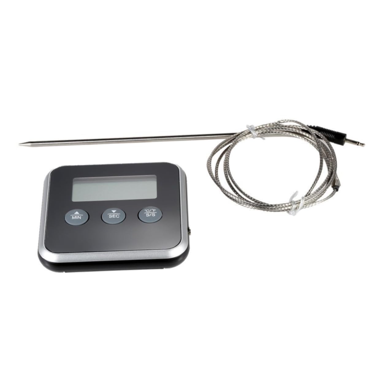 OUNONA 2piezas Digital Inalámbrico Para Cocina y Bbq Temporizador Programable Alarma Lectura Instantánea Monitorización Remota De Temperatura Para y Horno Sin Batería