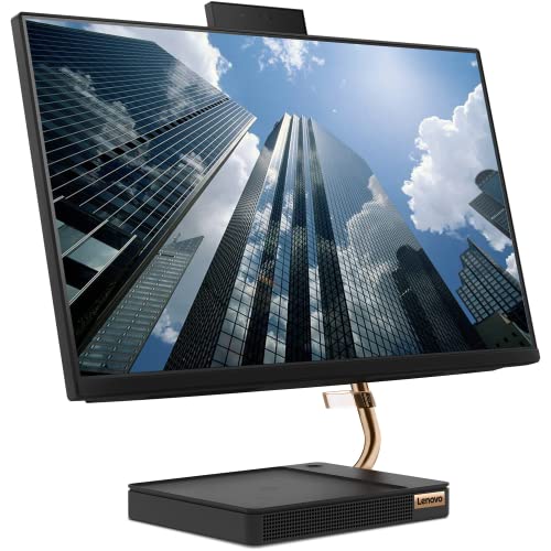 Image of Lenovo Ideacentre A540 Business All-in-One Desktop, 23.8 inch FHD Screen, AMD Ryzen 5 Pro 4650GE, 16GB RAM, 1TB SSD, Webcam, HDMI, Wi-Fi, Wireless Keyboard & Mouse, Windows 11 Pro, Black