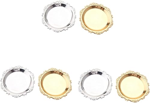 Mini molde para magdalenas, 6 piezas para pastelería, fruta, boda, bandeja de metal exquisita para aperitivos, fiestas, diámetros, decoración de