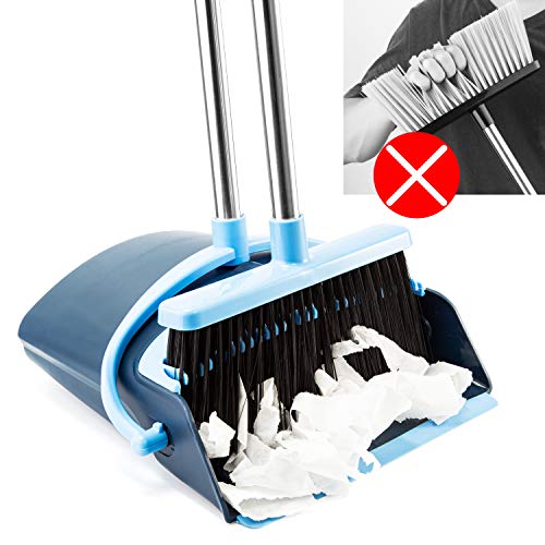 Ollsdire Broom And Dustpan Set For Home 2023 Indoor Broom With Dustpan Combo Set Upright Dust Pans With Long Handle Angle Broom For Kids Garden Pet Hair Lobby Wood Floor Sweeping Kitchen #TOP6