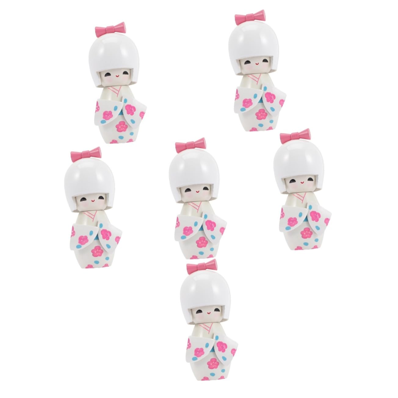 Poupée geisha Zerodeko (6 pcs) : statue en chiffon originale pour bar à sushis