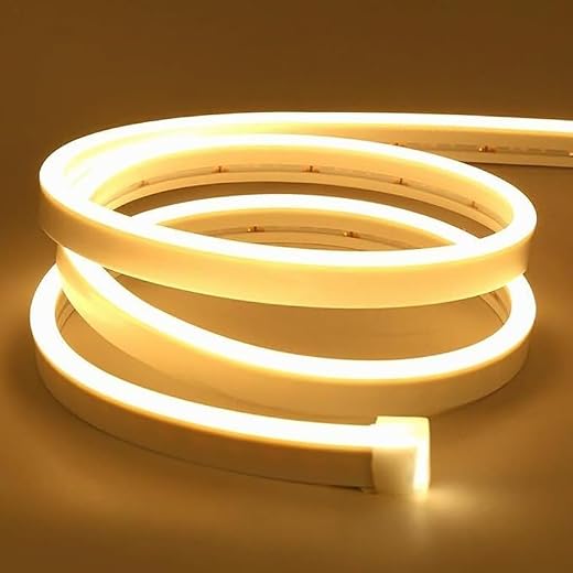 V.E.S.P.A 16.4 Feet Neon LED Strip Lights, with 12V Adapter, Waterproof IP65 | Silicone Flexible Rope Light for Wall Décor...