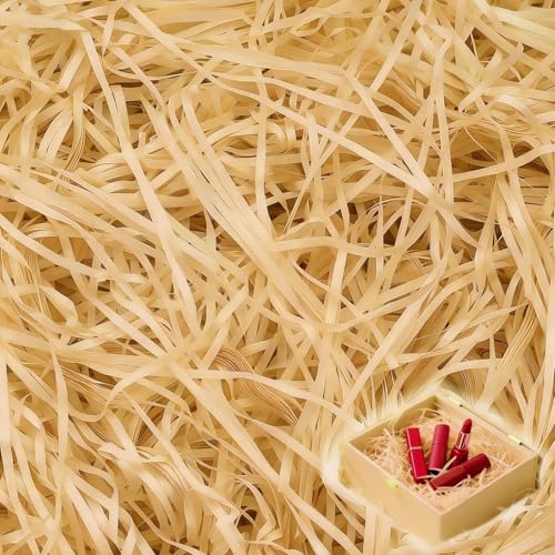jwtyu 500g Füllmaterial Geschenk Leichter Champagner Füllmaterial Geschenkbox Geschreddertes Papier Bietet Guten Schutz und Dekoration für Geschenke