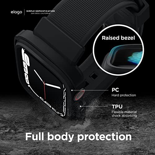 elago Armor Case with Band Compatible with Apple Watch 11/10/9/8/7,SE3/2/1 Compatible with iWatch 45mm 44mm 41mm 40mm - Image 3