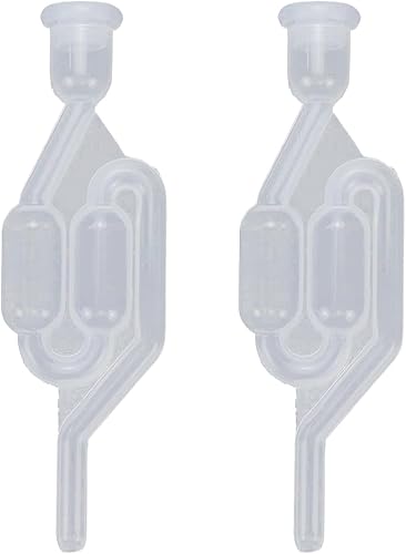 Meprotal Paquete de 2 esclusas en forma de S, esclusa de fermentación de burbujas para conservar, elaborar cerveza, fermentar chucrut, hacer vino,
