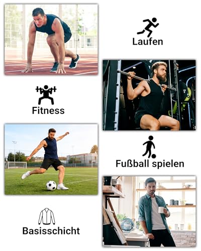 MEETYOO 3/5 Pack Tank Top Herren Sport, Muskelshirts Herren & Unterhemd Herren - Leicht, Feuchtigkeitsableitend, Schnelltrocknend, Ideal für Das Gym Oder Den Alltag 6