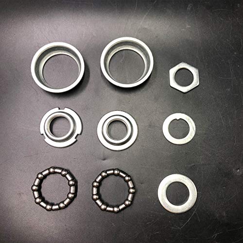 Donsp1986 DOLPHIN-31 2 Inch Cup Bottom Bracket Set,One-Piece Bottom Bracket Cup Set Bearings Included,Silver cover