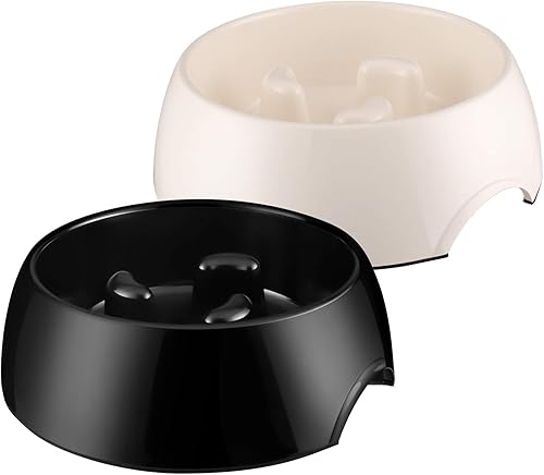 Flexzion Slow Feeder - Cuenco interactivo para perros, antiahogamiento, antideslizante para comer lentamente, divertido comedero para mascotas,