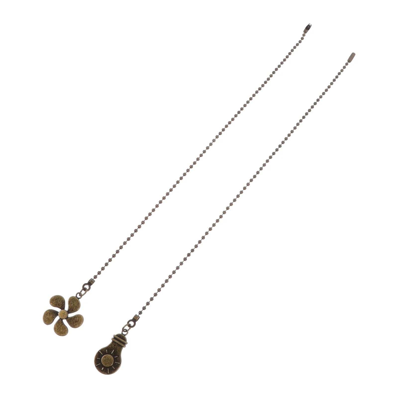 Gwyzax Fan Pulls for Ceiling Fans 5 Sets Zinc Alloy Ceiling Fan Chain Pull Beaded Chandelier Extension Decor
