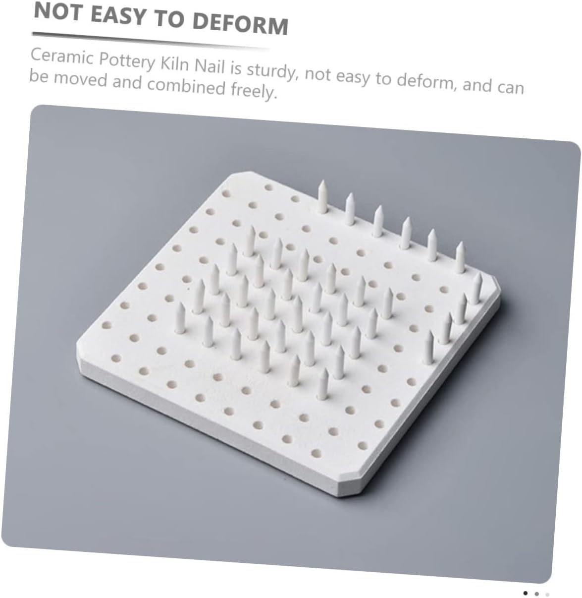 Angoily 60pcs High Temperature Resistant Nail Set with Refractory Mat Durable Nails for Pottery and Kiln Firing Reliable Glazing Tools for Crafts