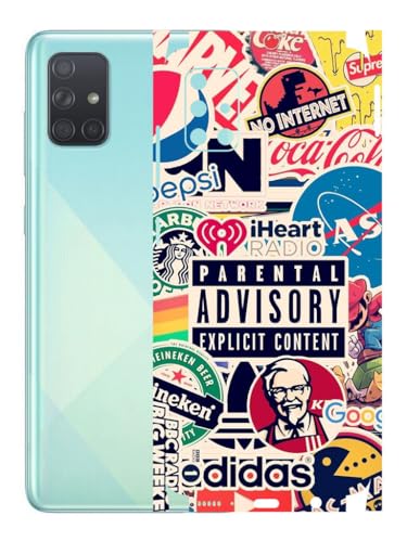 Image of AtOdds - Mobile Back Skin Sticker Wrap Compatible with Samsung Galaxy A51 (Coverage - Back+Camera+Sides) (Explicit Graffiti)