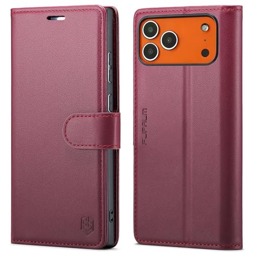 Wallet Case for iPhone 17 Pro Max with Credit Card Holder,PU Leather Folio Flip Kickstand Protective Shockproof Cover for Apple 17 Pro Max Phone Case (Red, for iPhone 17 Pro Max - 6.9'') by FLIPALM - Used condition - US$15.67