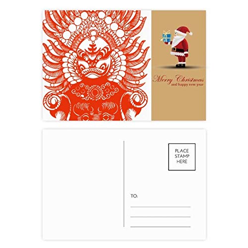 Cartes postales Opéra de Pékin Père Noël rouge à offrir en lot