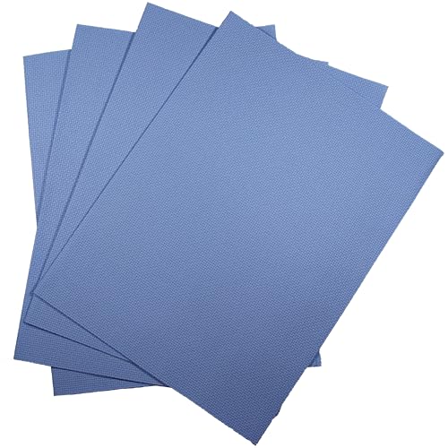 Image of KCS 4 pc of 12 inch x 18 inch 14CT Counted Cotton Aida Cloth Cross Stitch Fabric (Light Blue)