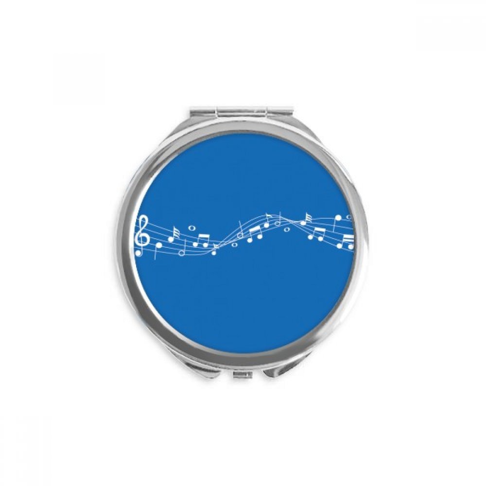 Espejo de bolsillo redondo azul para retocar tu maquillaje en cualquier lugar 5