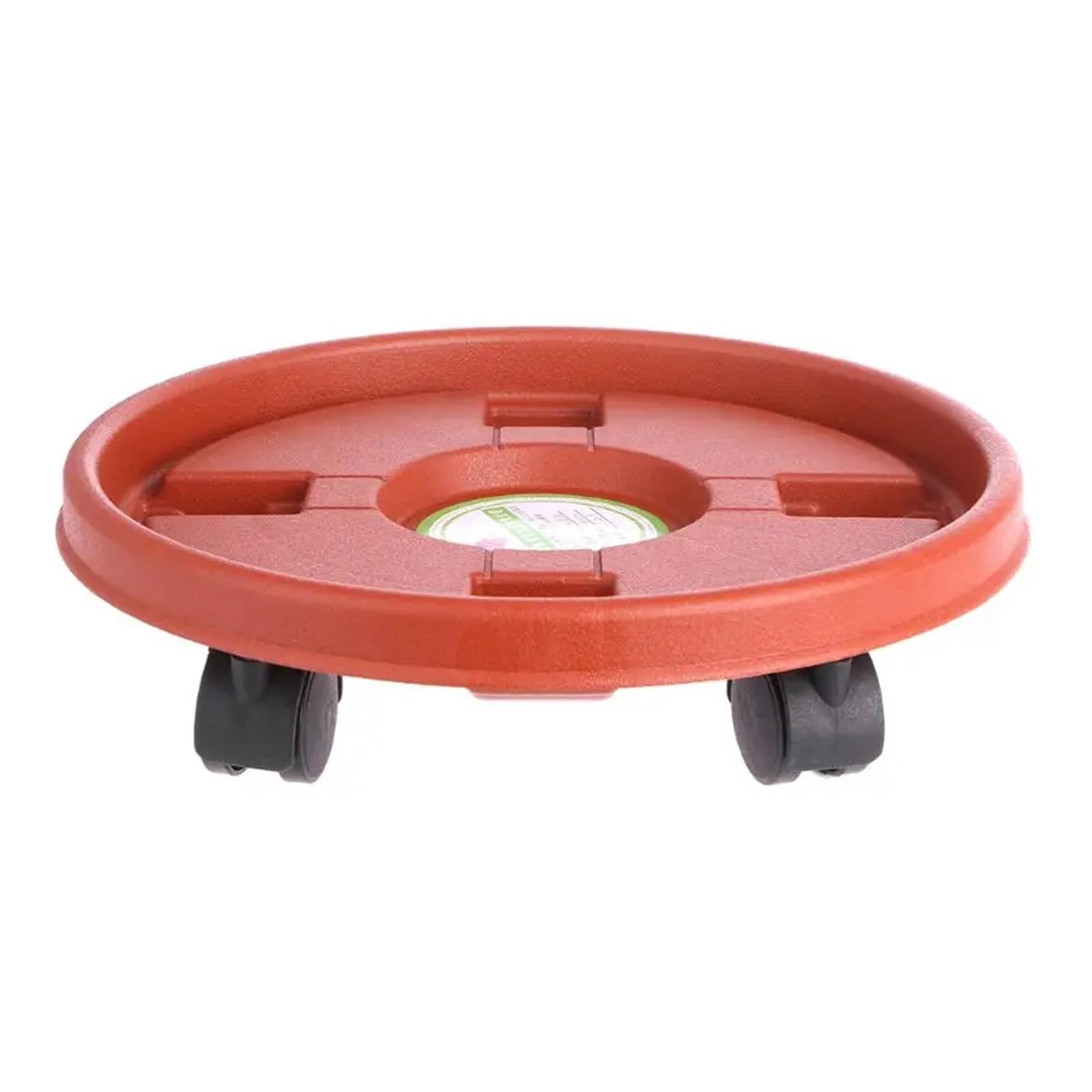 WEYIMVTO Mobile plant pot trays, Plastic Plant Flower Pot Bottom Stand Trolley Portable Planter Tray With Wheels(Brown)