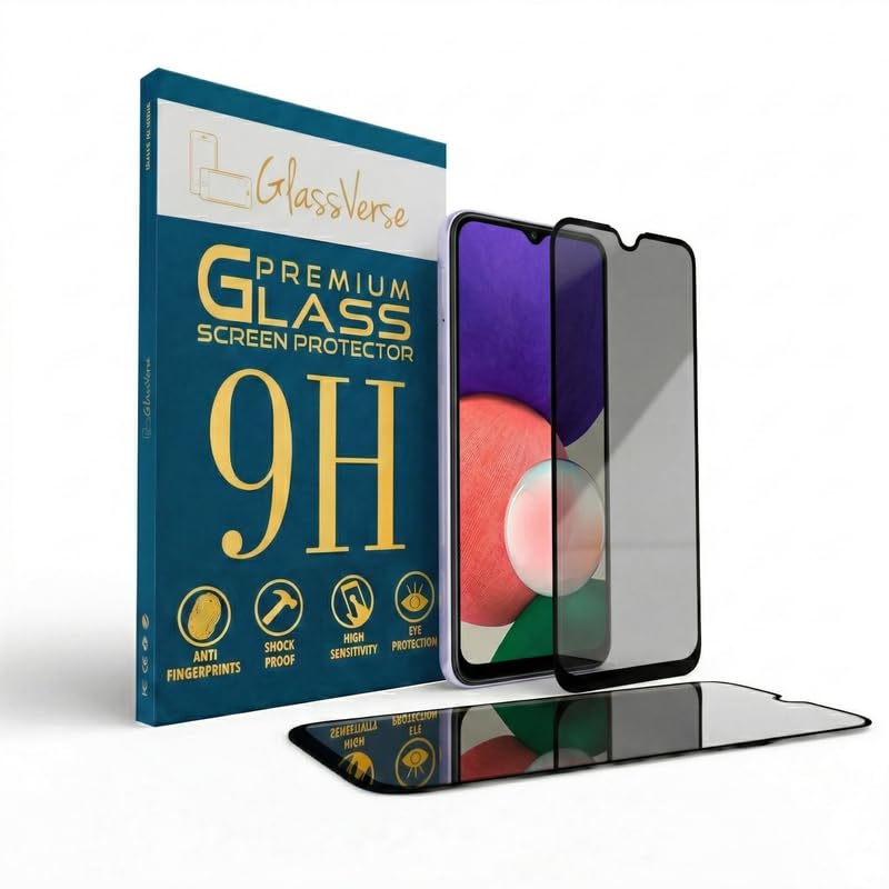 Image of GlassVerse Privacy Tempered Glass for Samsung Galaxy F42 | Anti Spy Screen Protector, 9H Hardness, Edge to Edge, Case Friendly, Hassle-less Installation Kit Included. (Pack of 2)