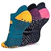 Hylaea Unisex Non Slip Socks with Grip for Yoga, Hospital, Pilates, Barre | Ankle, Cushioned