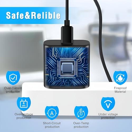 Image of Samsung 45W Super Fast Charger Type C, for Samsung Galaxy S25 S24 Charger Block with 3.3 FT Type C Charging Cord for Samsung Galaxy S25 Edge S24+ /Ultra /S22 /S21 /S20 /Note10 /20, Nothing Phone 3, Black