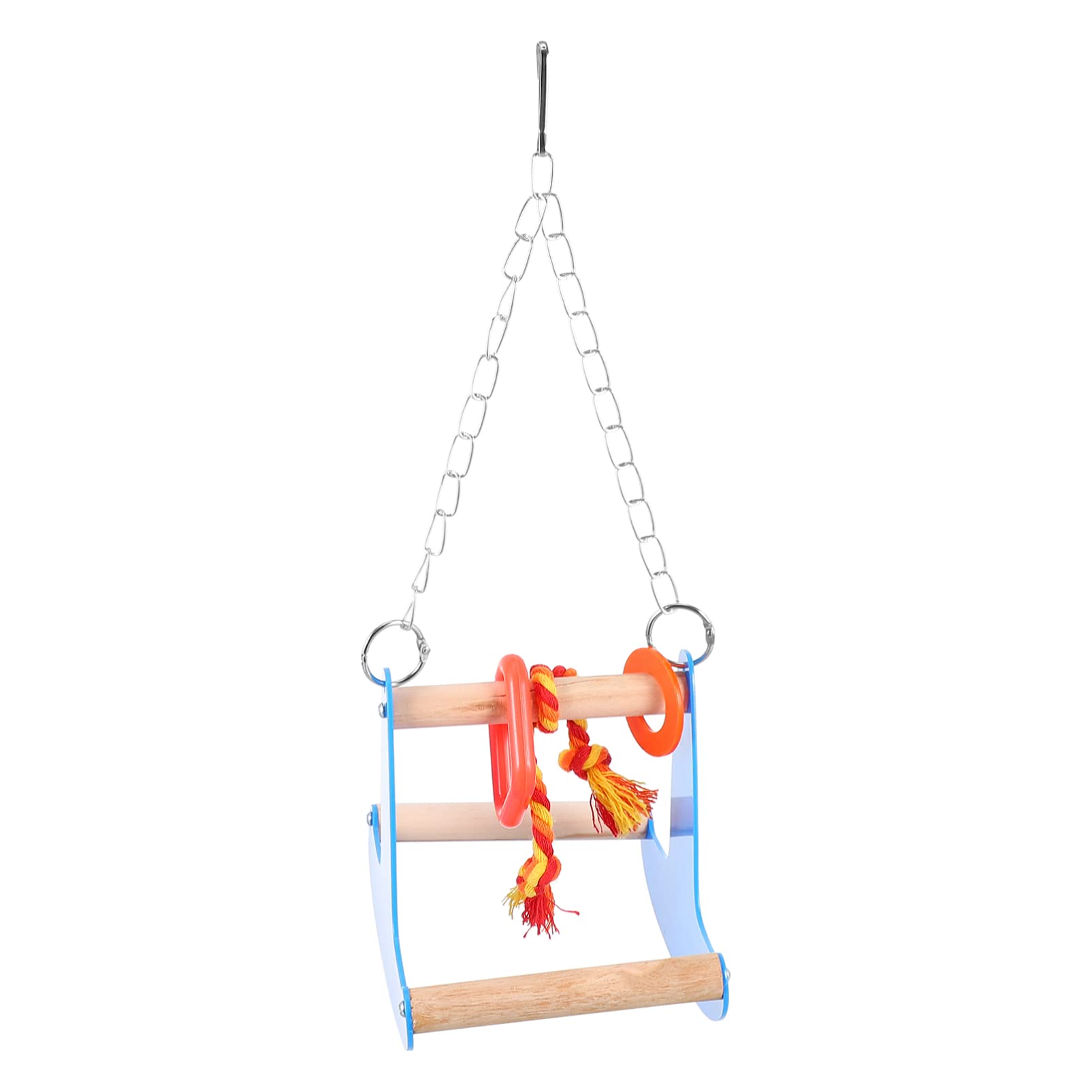 POPETPOP 3pezzi Altalena Per Uccelli Naturale Giocattolo Da Appendere Per Pappagalli Cockatiel e Inseparabili Accessorio Per Cage Con Struttura Resistente e Duratura