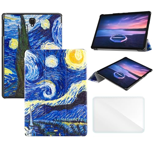 Tri-Fold Case Compatible with Samsung Galaxy Tab S4 10.5 inch Tablet SM-T830/T835/T837 (2018 Released), Includes a Screen Protector - Premium PU Leather Tri-Fold Cover with Auto Sleep/Wake