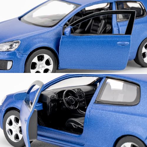 Volkswagen Golf GTI Toy Car 1:36 Pull Back Modelo Azul miniatura 4