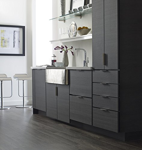 Image of Amerock | Cabinet Pull | Satin Nickel | 3 inch (76 mm) Center-to-Center | Edge Pull | 1 Pack | Drawer Pull | Drawer Handle | Cabinet Hardware