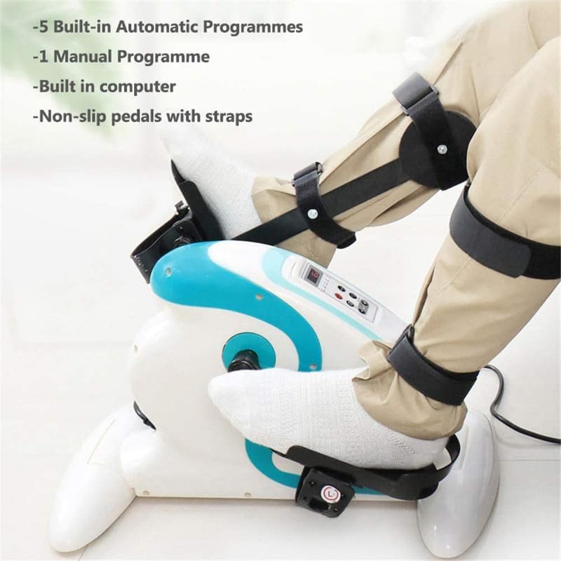 Image of Fitness Motorized Exercise Bike with Leg Protector, Electric Pedal Exerciser for The Elderly and Seniors, Electronic Physical Therapy Rehab Bike Trainer (Exerciser Leg Protector)