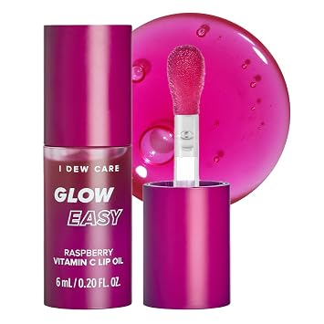 I DEW CARE Lip Gloss - Glow Easy Raspberry Vitamin C Lip Oil 0.20 fl oz