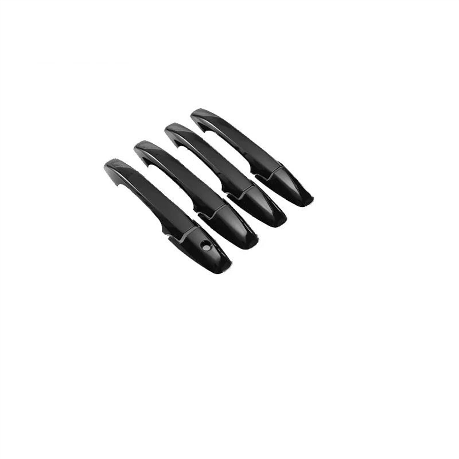 CSSPDM Glossy Black Chrome Car Door Handle Cover Trim Overlays Styling Accessories for Civic 8 2006-2010 Exterior Parts(Black)
