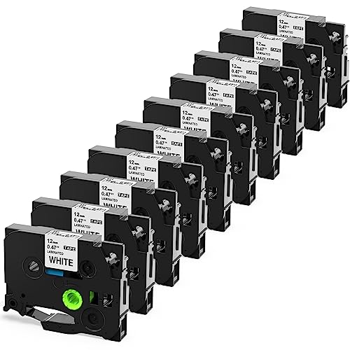 10 Pack Replace for Brother TZe-231 P Touch Label Maker Tape TZe TZ Tape 12mm 0.47 Laminated White TZe231 Compatible with Brother Ptouch PTH110 PT-D210 PTD600 PTD400AD PT-1290 Labe image 5