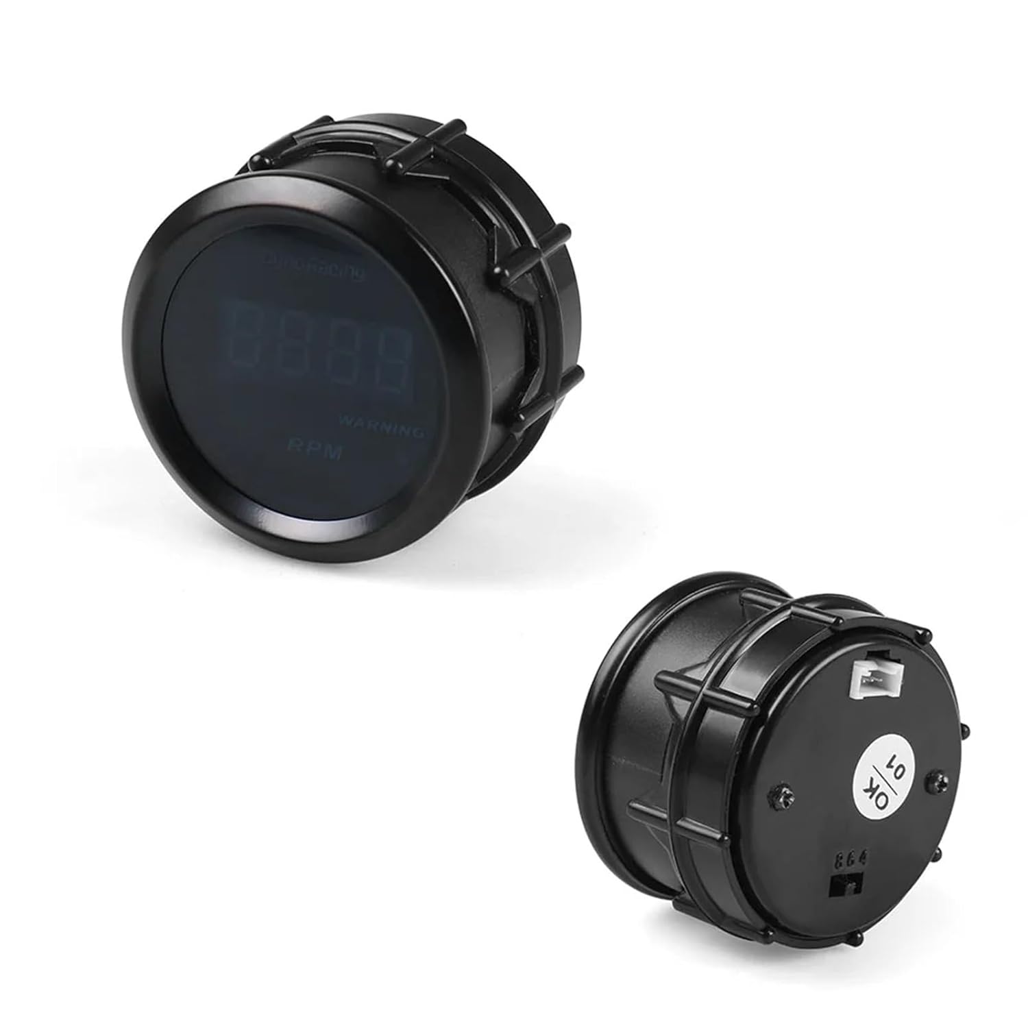 Car Tachometer 2" 52mm RPM Gauge Digital Tachometer 0-9000 RPM Blue Led Meter BX101459