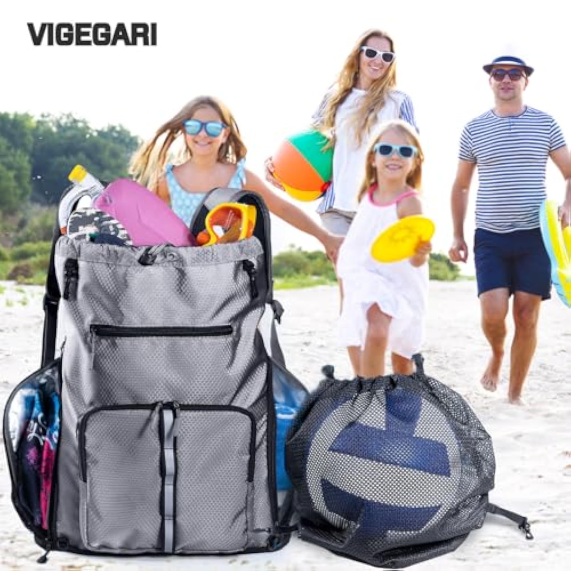 Large Beach Backpack Waterproof Sandproof