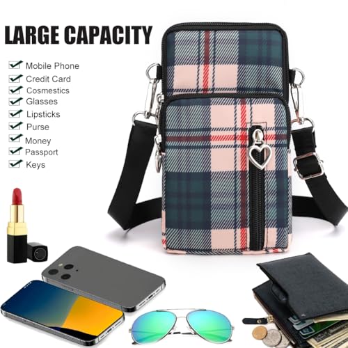 Image of JANKS Small Crossbody Bag for Women - Mini Phone Purses with Crossbody Strap and Wallet - Nylon Arm Bag