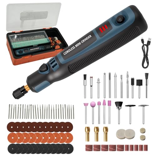 Pixelure Outil Rotatif Multifonction Sans Fil, Stylo Graveur Électrique avec 96 Accessoires, USB Rechargeable Kit d'outils de Gravure Rotatif pour Sculpture/Polissage/Ponçage/Perçage et Bricolage