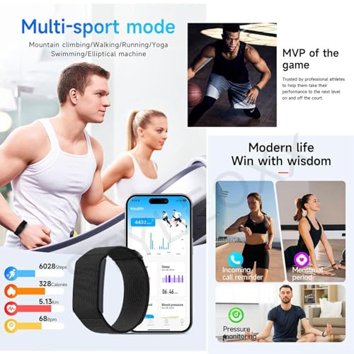 Image of Anvique Qfit Fitness Tracker with Heart Rate Monitor, 24 /7 Activity and Sleep Tracking, 15 Days Battery Life, Multiple Sports Modes, Compatible with Android and iPhone