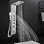 ROVATE Rainfall Waterfall Shower Tower Panel System, 304 Stainless Steel Bathroom Shower Panel Tower with 5 Body Sprays and 3 Sets Handheld Shower, Shower Column Wall Mount, Delicate Brushed Finish